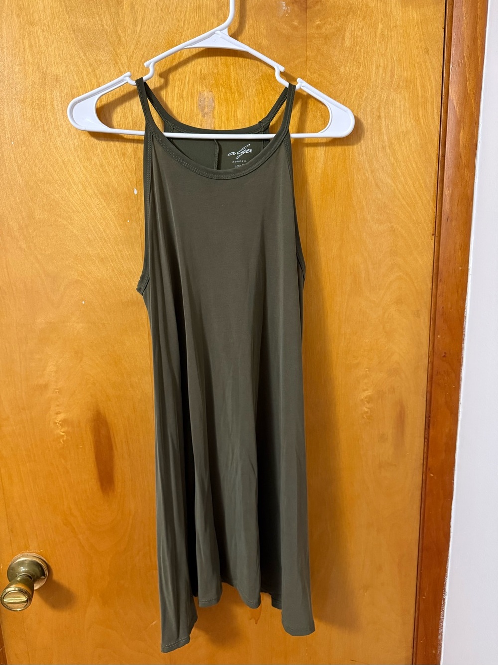 Francesca's Collections Olive Green Tank Mini Dress